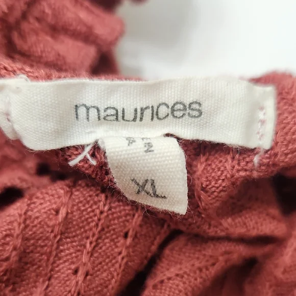 Maurices Lace Accent Lightweight Sweater Blouse - Picture 9 of 10